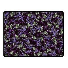 Abstract Collage Random Pattern Double Sided Fleece Blanket (small) 