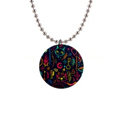 Sketch Graphic Illustration 1  Button Necklace by Vaneshart