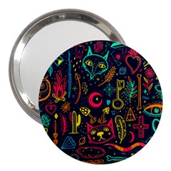 Sketch Graphic Illustration 3  Handbag Mirrors