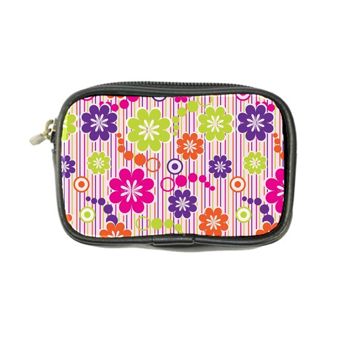 Multicolored Floral Wallpaper Pattern Background Texture Surface Coin Purse