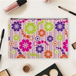 Multicolored Floral Wallpaper Pattern Background Texture Surface Cosmetic Bag (Large) Front