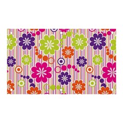 Multicolored Floral Wallpaper Pattern Background Texture Surface Banner And Sign 5  X 3 