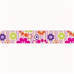 Multicolored Floral Wallpaper Pattern Background Texture Surface Small Bar Mat 24 x4  Bar Mat