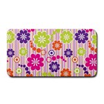 Multicolored Floral Wallpaper Pattern Background Texture Surface Medium Bar Mat 16 x8.5  Bar Mat