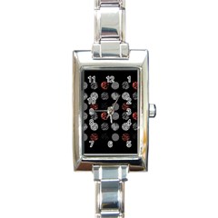 Black And Multicolored Polka Dot Wallpaper Artwork Digital Art Rectangle Italian Charm Watch by danenraven