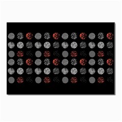 Black And Multicolored Polka Dot Wallpaper Artwork Digital Art Postcards 5  X 7  (pkg Of 10)