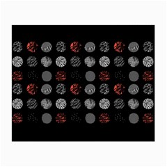 Black And Multicolored Polka Dot Wallpaper Artwork Digital Art Small Glasses Cloth (2 Sides) by danenraven