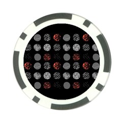 Black And Multicolored Polka Dot Wallpaper Artwork Digital Art Poker Chip Card Guard by danenraven