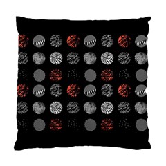 Black And Multicolored Polka Dot Wallpaper Artwork Digital Art Standard Cushion Case (one Side) by danenraven