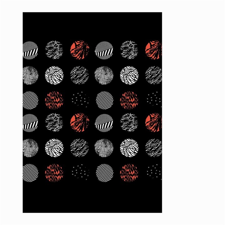 Black And Multicolored Polka Dot Wallpaper Artwork Digital Art Small Garden Flag (Two Sides)