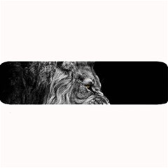 Roar Angry Male Lion Black Large Bar Mat by danenraven