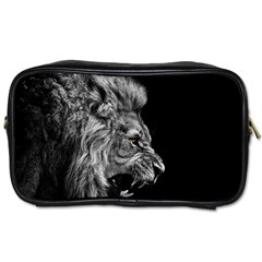 Roar Angry Male Lion Black Toiletries Bag (one Side) by danenraven