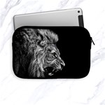 Roar Angry Male Lion Black Apple iPad Mini Zipper Cases Front