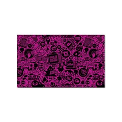 Pink And Black Logo Illustration Sticker (rectangular) by danenraven