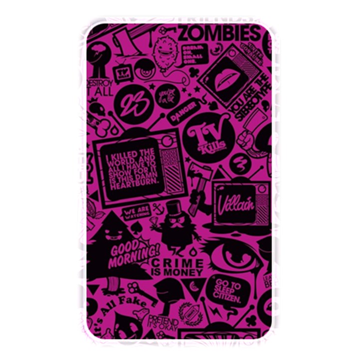 Pink And Black Logo Illustration Memory Card Reader (Rectangular)