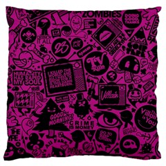 Pink And Black Logo Illustration Standard Flano Cushion Case (one Side) by danenraven