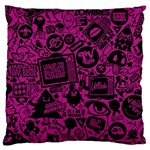 Pink And Black Logo Illustration Large Flano Cushion Case (Two Sides) Front