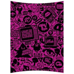 Pink And Black Logo Illustration Back Support Cushion by danenraven