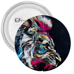 Angry Male Lion Roar 3  Buttons by danenraven