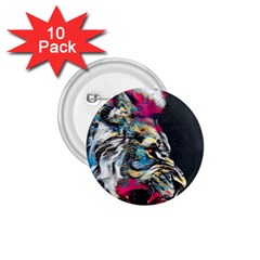 Angry Male Lion Roar 1 75  Buttons (10 Pack) by danenraven