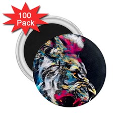 Angry Male Lion Roar 2 25  Magnets (100 Pack)  by danenraven