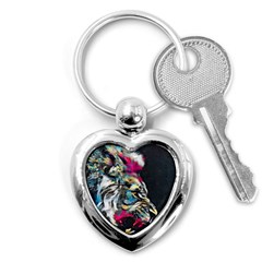 Angry Male Lion Roar Key Chain (heart) by danenraven