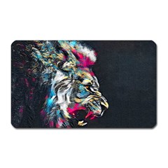 Angry Male Lion Roar Magnet (rectangular) by danenraven