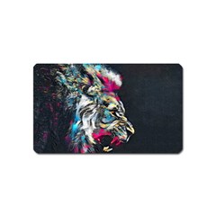 Angry Male Lion Roar Magnet (name Card) by danenraven