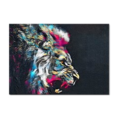 Angry Male Lion Roar Sticker A4 (100 Pack) by danenraven