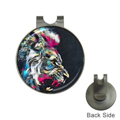 Angry Male Lion Roar Hat Clips With Golf Markers by danenraven