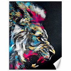 Angry Male Lion Roar Canvas 12  X 16  by danenraven