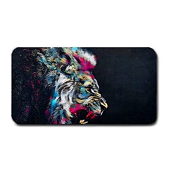 Angry Male Lion Roar Medium Bar Mat by danenraven