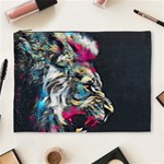 Angry Male Lion Roar Cosmetic Bag (XL) Front