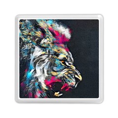 Angry Male Lion Roar Memory Card Reader (square) by danenraven