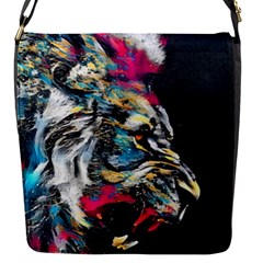 Angry Male Lion Roar Flap Closure Messenger Bag (s) by danenraven