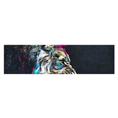 Angry Male Lion Roar Oblong Satin Scarf (16  X 60 ) by danenraven