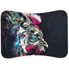 Angry Male Lion Roar Velour Seat Head Rest Cushion by danenraven