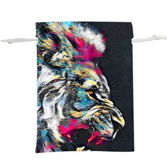 Angry Male Lion Roar Lightweight Drawstring Pouch (xl) by danenraven