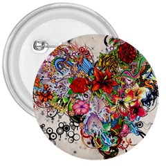 Multicolored Floral Digital Wallpaper Abstract Flowers Heart Free Download 3  Buttons by danenraven