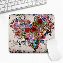 Multicolored Floral Digital Wallpaper Abstract Flowers Heart Free Download Large Mousepad by danenraven