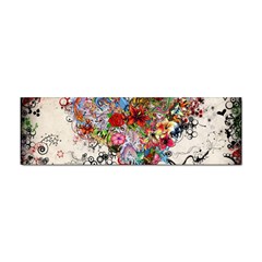 Multicolored Floral Digital Wallpaper Abstract Flowers Heart Free Download Sticker (bumper)