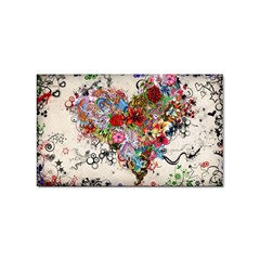 Multicolored Floral Digital Wallpaper Abstract Flowers Heart Free Download Sticker Rectangular (10 Pack) by danenraven