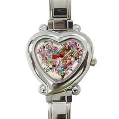 Multicolored Floral Digital Wallpaper Abstract Flowers Heart Free Download Heart Italian Charm Watch by danenraven