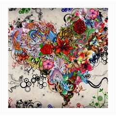 Multicolored Floral Digital Wallpaper Abstract Flowers Heart Free Download Medium Glasses Cloth (2 Sides) by danenraven