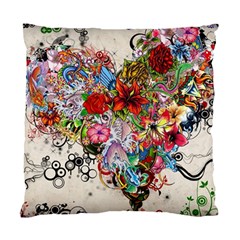 Multicolored Floral Digital Wallpaper Abstract Flowers Heart Free Download Standard Cushion Case (two Sides) by danenraven