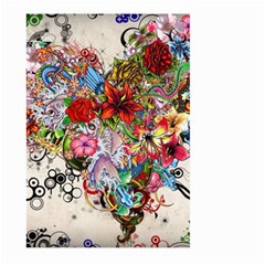 Multicolored Floral Digital Wallpaper Abstract Flowers Heart Free Download Large Garden Flag (two Sides) by danenraven