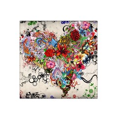 Multicolored Floral Digital Wallpaper Abstract Flowers Heart Free Download Satin Bandana Scarf 22  X 22  by danenraven