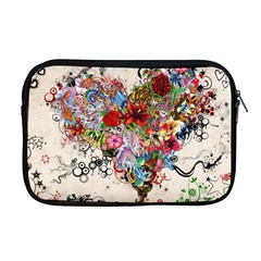 Multicolored Floral Digital Wallpaper Abstract Flowers Heart Free Download Apple Macbook Pro 17  Zipper Case by danenraven