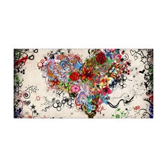 Multicolored Floral Digital Wallpaper Abstract Flowers Heart Free Download Yoga Headband by danenraven