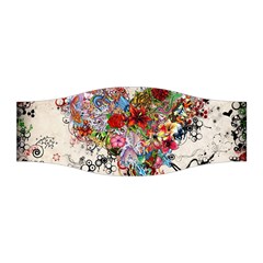 Multicolored Floral Digital Wallpaper Abstract Flowers Heart Free Download Stretchable Headband by danenraven